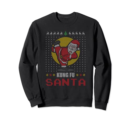 Kung Fu Santa Christmas Ugly T-Shirt Santa Claus Camiseta Sudadera