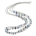 Noessla-Layered-Long-Necklaces-for-Women-Crystal-Beaded-Statement-Necklace-Sweater-Silver-Chain-with-Gifts-Box-Jewelry