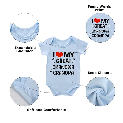 Baby Twins Bodysuits I Love My Grandma Grandpa Unisex Baby Clothes Cute Toddler Romper Twin Outfits With Hat3