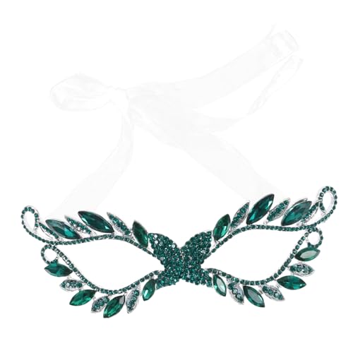BESTYASH máscara decorativa de fiesta nupcial máscara de mascarada tiaras Máscaras mascara de pestañas prebase pestañas máscara de mardi gras para mujer mascarada pedrería Green