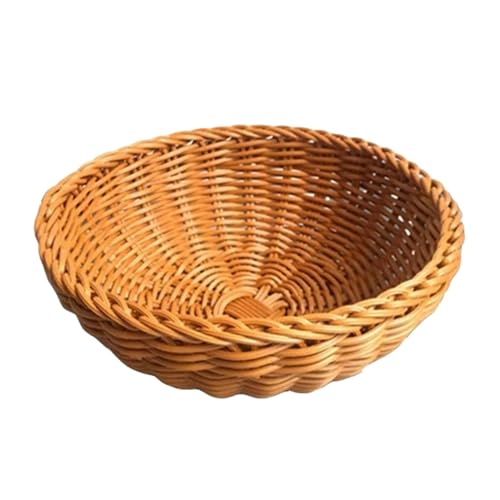 Aufbewahrungskorb, rund, aus Rattan, Obstkorb aus Weide, Organizer,...