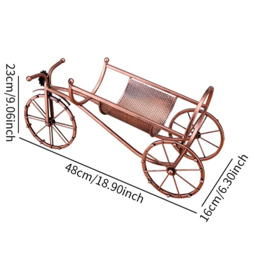 Casier à vin en fer pour 3 bouteilles | Support de table noir décoratif