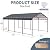 YOPTO 12×21 FT Heavy Duty Metal Carport with Galvanized Steel Roof & Frame, Large Outdoor Carport Garage for Driveway, High Wind Resistant Car Shelter for Car, Truck, Boat, Charcoal