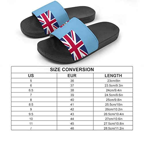 Adugen Origei Fiji Flag Outdoor Slippers PVC Home Slippers Lndoor for Men's and Women's 44（270mm）2
