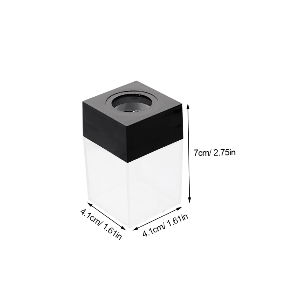 Hemobllo 12piezas Caja de Clips Magnéticos de Plástico Organizador de Escritorio para Clips de Papel Hogar U Oficina Soporte Magnético Portátil