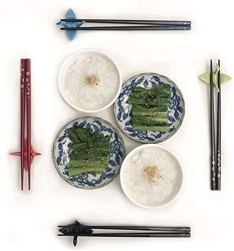 Japanbargain 3687, Travel Chopsticks With Case Reusable Chinese Korean Japanese Bamboo Portable Chop Sticks Utensil Dishwasher Safe Made In Japan, Yuzen Style #TOP4