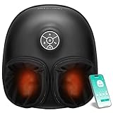 Medcursor Foot Massager with Heat, Shiatsu Deep Kneading Machine, Multi Air Compression Intensity, Smart APP Mobile Remote Control and Foot Massage Relax for Home and Office Use, Gifts for Women Mom