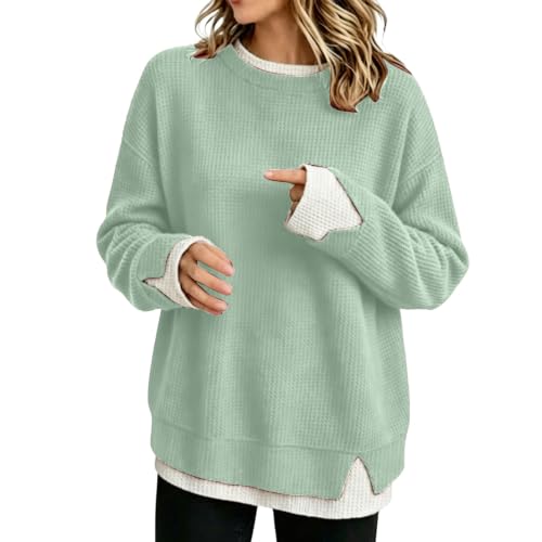 Crew Neck Sweatshirts for Women Oversized Polka Dot Sweatshirt Fall Blouses - image 1