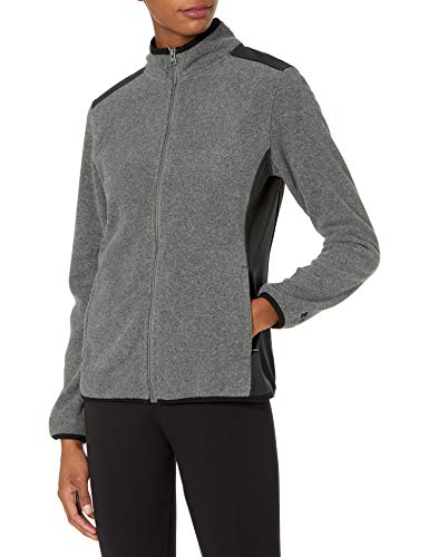 Starter Women's Polar Fleece Jacket, Amazon Exclusive, Vapor Grey Heather, Large