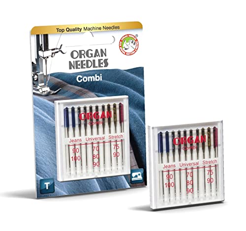 Organ 130/705 Sewing Machine Assorted Needles Jeans/Universal/Stretch