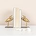 Creative Co-Op Decorative Cast Iron Bird Bookends, Gold, Set of 2