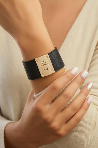 Rantanto Braid Leather Wrap Bracelet Trendy Stackable Crystal Cuff Boho Gold Heart Bracelet Jewelry Gift For Women2