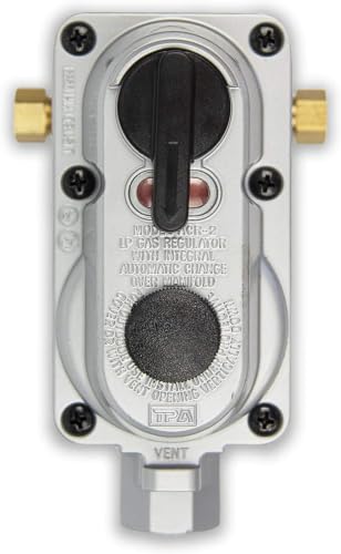 Image of Flame King ACR-2a 2-Stage Auto Changeover LP Propane Gas Regulator for RVs, Vans, and Trailers (Without Pigtails) (Pack of 12)
