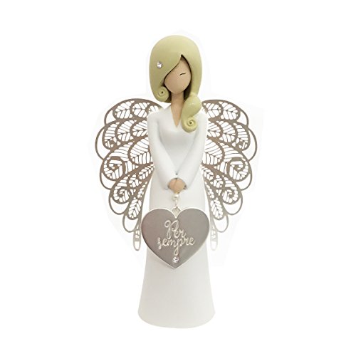 You Are An Angel an017i Figurine Ange, céramique, Blanc, 9,3 x 9,3 x 15,5 cm