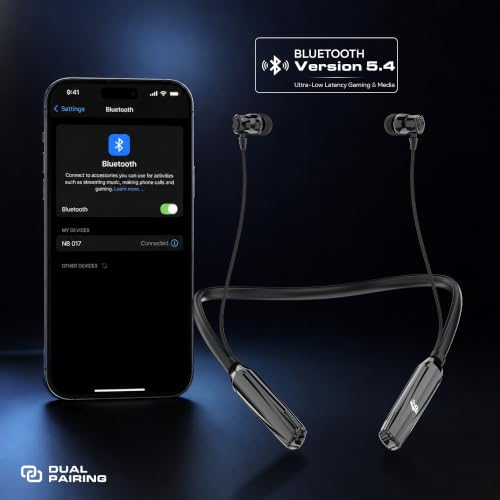 Image of Fairpick FP - NB017 Bluetooth Neckband, Chrome Black