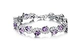 pulsera rolex oro 18k precio 100% a estrenar findout 18k oro blanco plateado hermoso destello multicolor de circonio cúbico copo de pulsera Jewely del banquete de boda para las mujeres Luxuly niñas, (f1453)