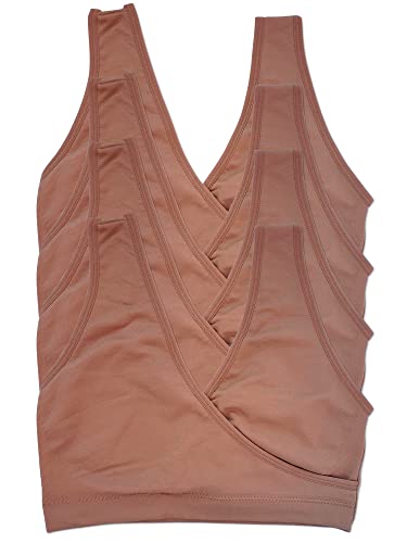 Image of Caramel Cantina 4 Pack Nursing Maternity Women’s Sleep Comfort Bralette Bra