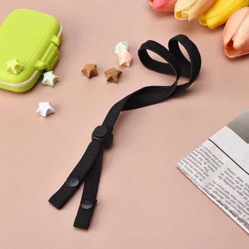 12 pieces adjustable ear straps anti slip ear loop extension hook straps mask holder extender for nurse dust workers food workers to relieve black