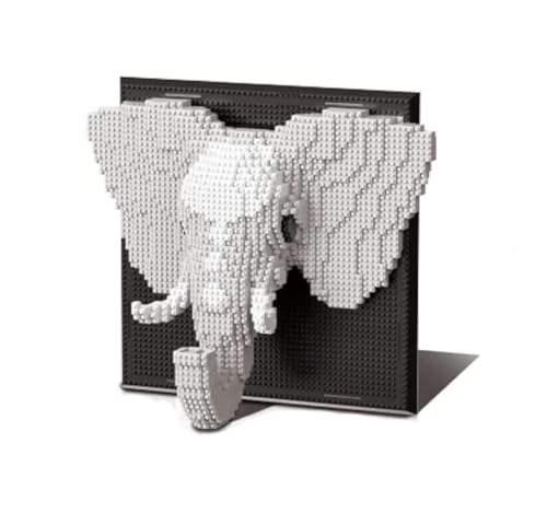 BDYDT Wall Art Elephant Building Blocks Set; A Wall Decor Set for Adults Who Love Creative Hobbies(1625 Pieces) Toys Gifts for Kid and Adult