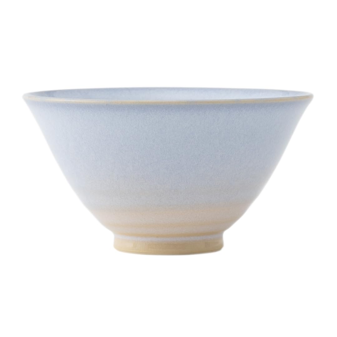Keyuca Hagi Ware Rice Bowl Light Blue Ceramic 6.4oz Hagiyaki Japan