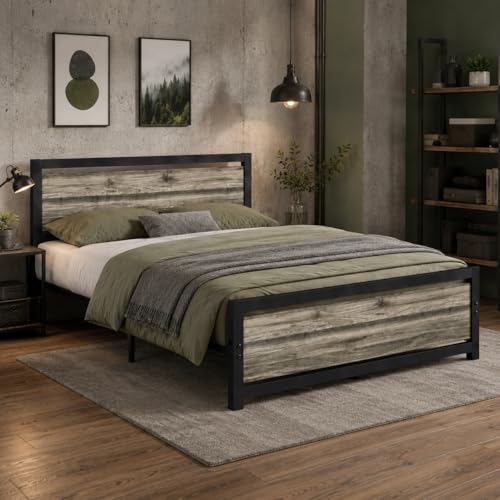 Catrimown Queen Bed Frame with Headboard, Queen Metal Platform Bed Frame with Steel Slat Support...