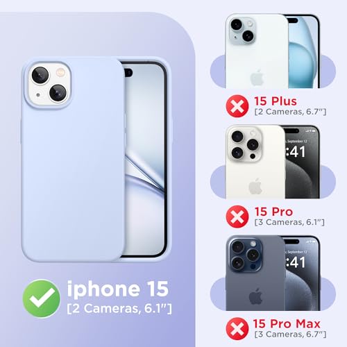 Image of GolbinBox Magnetic for iPhone 15 Case, Silicone Cover, Cyan Purple