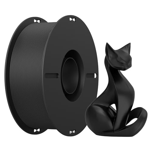 Image of Creality PLA 3D Printer Filament PLA Filament 1.75mm, Neatly Wound 3D Printing Filament 1.75mm, Dimensional Accuracy + /- 0.02 mm, Fit Most FDM 3D Printers, 1kg Spool (2.2lbs), Black