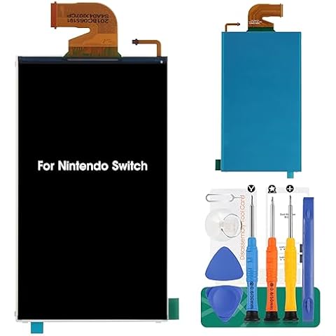 for Nintendo Switch Screen Replacement LCD Display Panel Repair Parts,Include Tempered Glass Cover