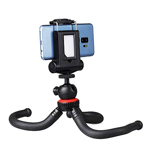 Dimmable 5600K Mini Multi-Angle Led Light:compatible With Tripod, 180° Fordable Selfie Mode, Cold Shoe, ¼”-20 Female Screw Mount, Universal Smartphone Holder Iphone, Samsung Galaxy, Google Pixel, Sony #TOP4