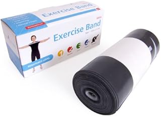 66fit Latex Exercise Band - 5.5 m Roll - Resistance Stretch Therapy Fitness Pilates Yoga