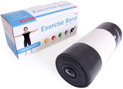 66fit Latex Exercise Band - 5.5 m Roll - Resistance Stretch Therapy Fitness Pilates Yoga