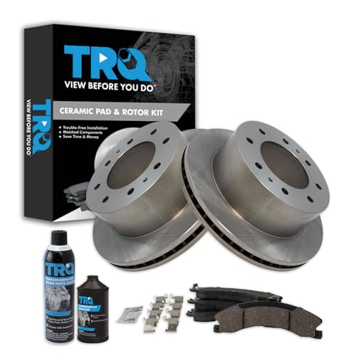 Image of TRQ Rear Brake Pad & Rotor Kit Compatible with 2011-2019 Chevrolet Suburban 3500 HD 2011-2019 GMC