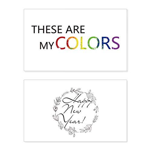 Tarjeta de bendición LGBT arcoíris para mensajes emotivos de año nuevo y celebraciones