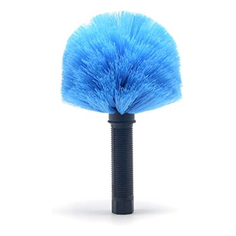 EVERSPROUT Twist-On Cobweb Duster | Hand Packaged to Protect Bristles | Indoor & Outdoor Brush Attachment | Fits Standard Acme Threaded Poles | Brush Head with Handle, No Pole (Medium-Stiff Bristles) Cover