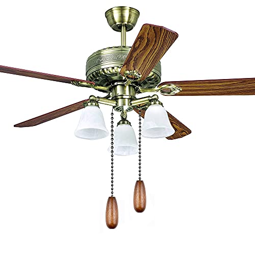 Image of Ceiling Fan Pull Chain Set, 2Pieces Wooden Decorative Pendant Extension Chains, 12 Inches Lighting & Fan Beaded Ball Fan Cord Extender with Connector(Wooden)