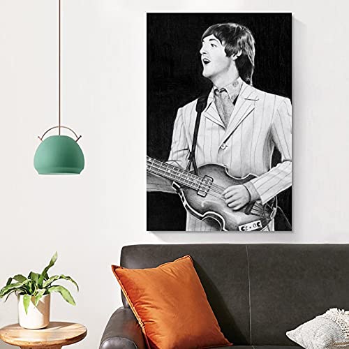 Poster Paul McCartney 1966 – Art mural – Impression sur toile moderne – Pour chambre familiale – 40 x 60 cm - Les Beatles, Paul McCartney, John Lennon, RIngo Starr, George Harrison Poster Paul McCartney 1966 - Art mural - Impression sur toile moderne - Pour chambre familiale - 40 x 60 cm – Image 5