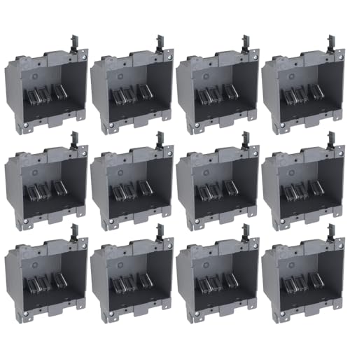 2-Gang 25 cu.in. Old Work Outlet Box, ETL Listed, 12 Pack