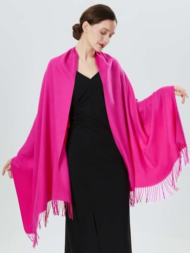 QBSM Womens Large Soft Wedding Evening Pashmina Shawls Wrap Scarfs4