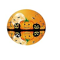Chickwin Runde Tischdecke Wasserdicht - 3D Halloween Design 80cm Mit Elastischer Kante