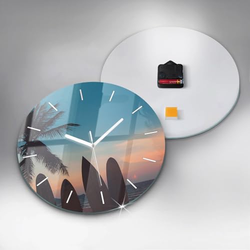 Horloge en Verre Qualité Supérieure Wallfluent Style Élégant