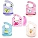 XM-Amigo Lot De 5 Bavettes Imperméables En Silicone Amovibles Pour Bavoir De Sevrage Et D'alimentation Avec Poche Style Pelican-BÉBÉ FILLES
