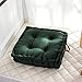Galette De Chaise 40x40 Carré, Coussin De Sol D'IntéRieur, Coussin De Chaise De Salle à Manger, Coussin éPais pour Chaises De Cuisine,Coussin Rehausseur Rembourré 40 X 40 X 10cm Vert Foncé