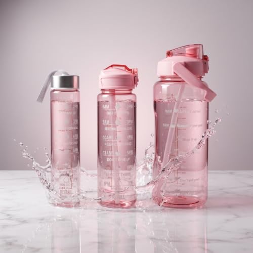 Image of LAZYwindow 2L Motivational Water Bottle Set of 3 | BPA-free plastic is designed for safe everyday beverage use.
