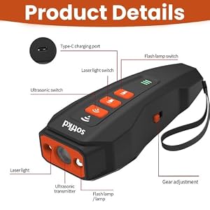 Dog Bark Deterrent Devices, Rechargeable Ultrasonic Dog Bark Deterrent, Controls, 33 ft. Range, Human and Dog Safe, Portable & Rechargeable, Behavioral Training Aid Dog Bark Deterrent Devices, Rechargeable Ultrasonic Dog Bark Deterrent, Controls, 33 ft. Range, Human and Dog Safe, Portable & Rechargeable, Behavioral Training Aid