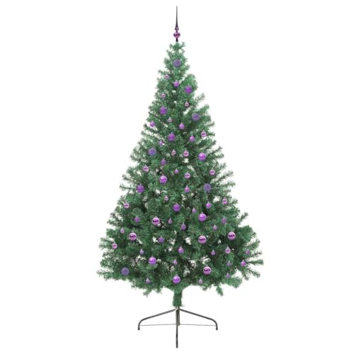 Árbol de Navidad artificial preiluminado de 240 cm GeenYuu con luces LED 4