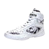 Scarpe Da Boxe E Wrestling Zeihyeurus Unisex - Pelle Scamosciata E Rete, Suola Antiscivolo, Supporto Caviglia, Per Arti Marziali E Fitness
