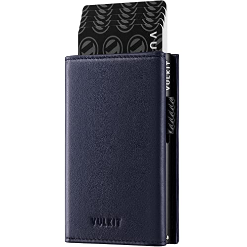 Image of VULKIT Card Holder Wallet with Coin Pocket Magnetic Closure Pop Up Cards With ID Window Leather Wallet for Cash & Credit Cards | with Coin Pocket