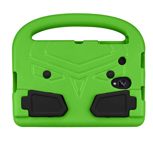 Funda protectora para tablet Samsung Galaxy Tab A 8.0 (2018/2017) Tab E Tab4 de 8 pulgadas SM T387/T385/T380/T377T330, ligera, de EVA, a prueba de golpes, bonita funda protectora con asa (verde)