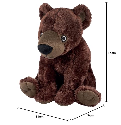 EcoBuddiez - Braunbär von Deluxebase. Kleine weiche Plüschtiere aus recycelten Plastikflaschen. Umweltfreundliches Kuschelgeschenk für Kinder und niedliches Kuscheltier für Kleinkinder.