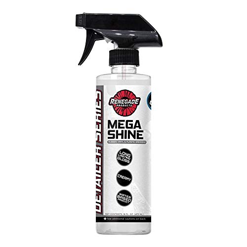 Wicked Products Mega Shine Premium Water Based High Gloss Rubber Vinyl & Plastic Dressing (16 oz)